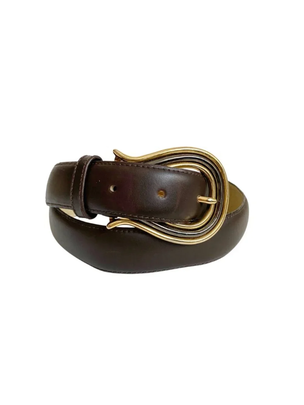 Vtg 80s Loring & Paige Suede Leather Equestrian Style Belt Size M/L Horseshoe